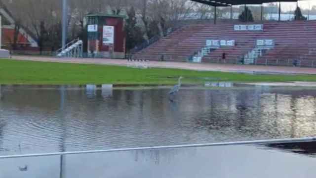 Imagen del vídeo grabado en Balaídos tras las lluvias.