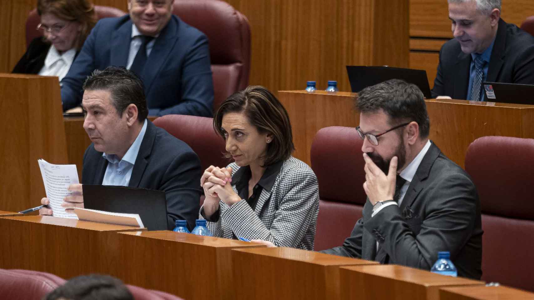 Los tres procuradores de UPL en las Cortes de Castilla y León