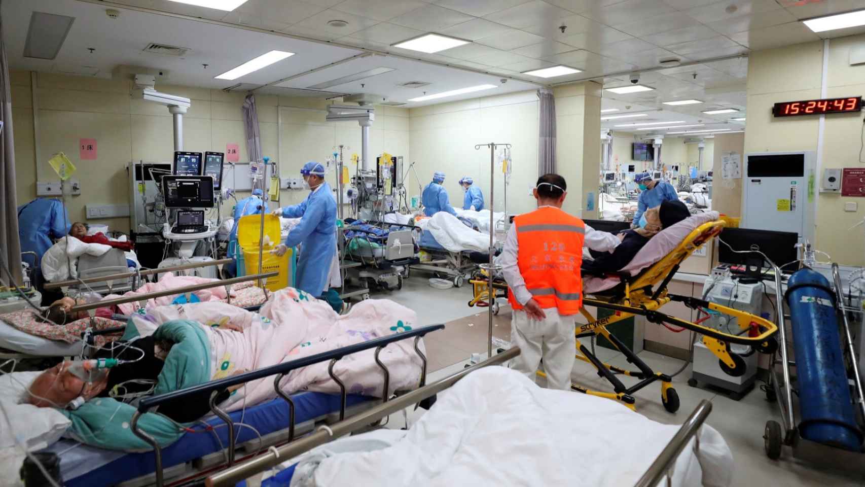 Hospital chino colapsado