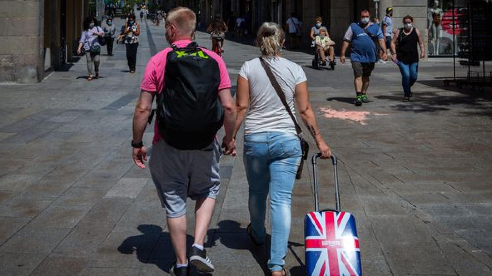 Dos turistas británicos, en imagen de archivo.