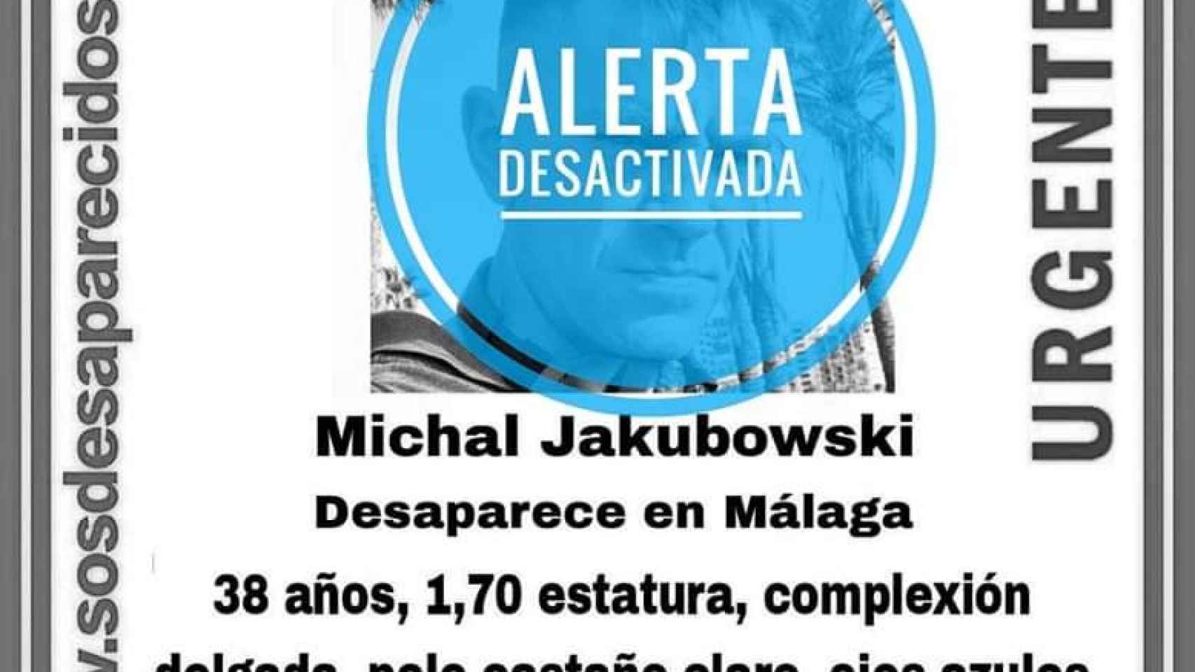 Localizado Michal Jabukowski, el hombre de 38 años desaparecido en Málaga