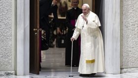 El papa Francisco, este miércoles al comienzo de su audiencia semanal en el Vaticano.