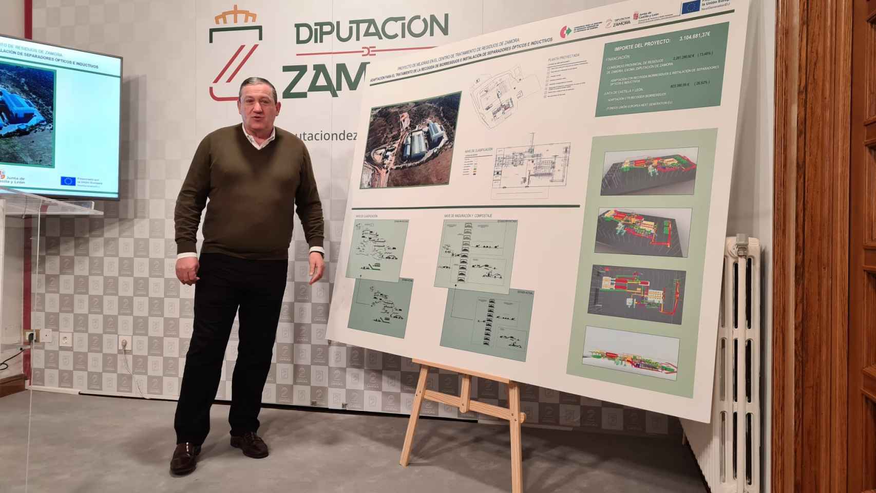 Javier Faúndez presenta la modernización del Centro de Tratamiento de Residuos de Zamora
