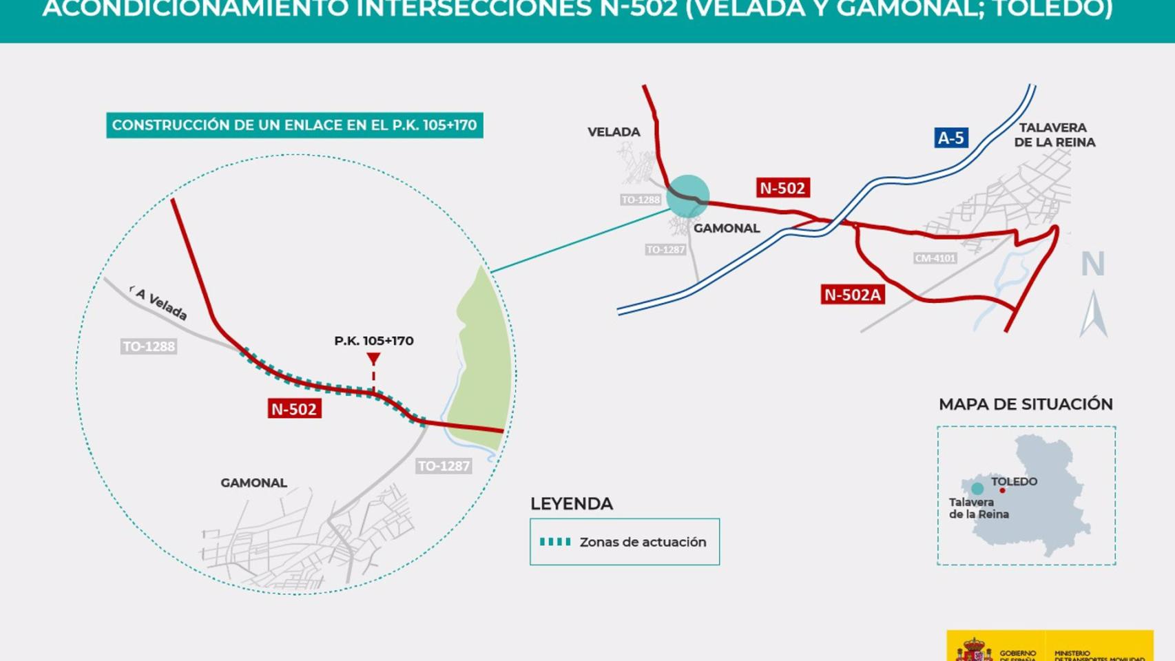 El Gobierno licita por 6,8 millones las obras de un enlace entre Velada y Gamonal con la N-502