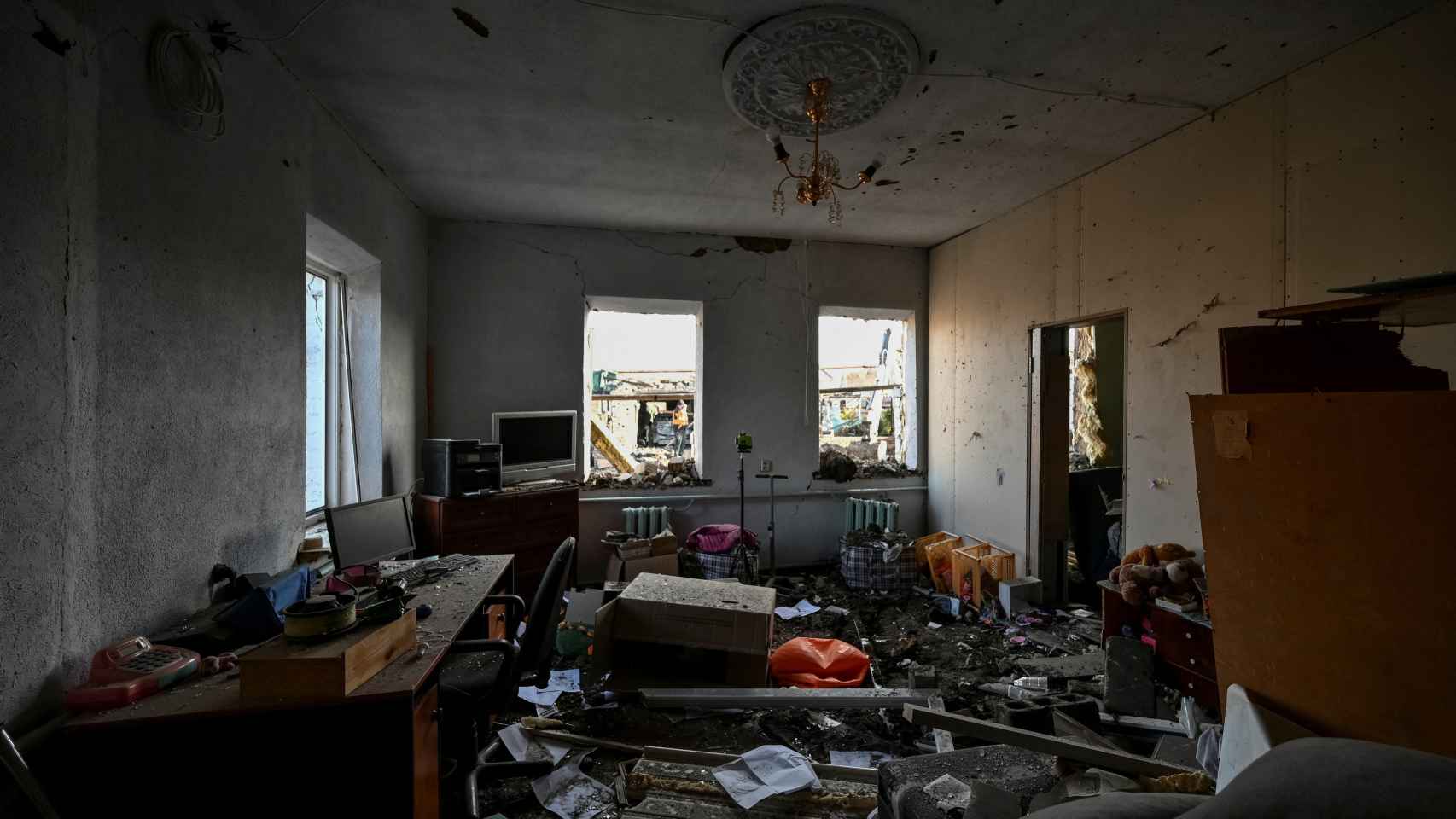 Una vivienda destruida este jueves en la región de Zaporiyia.