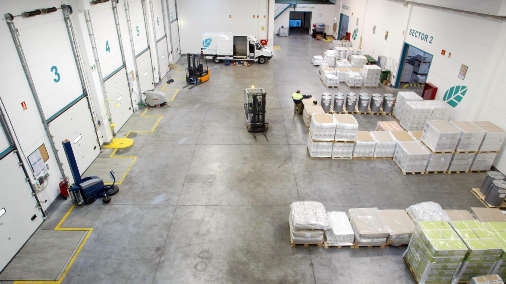 Imagen de archivo de un centro logístico