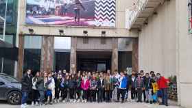 Escolares participantes en la excursión a Madrid