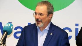 Carlos Flores Juberías, durante su presentación como candidato valenciano de Vox. EE