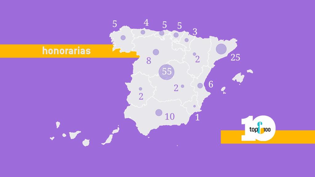 “Las Top 100”  rinde homenaje a las 130 honorarias repartidas por España