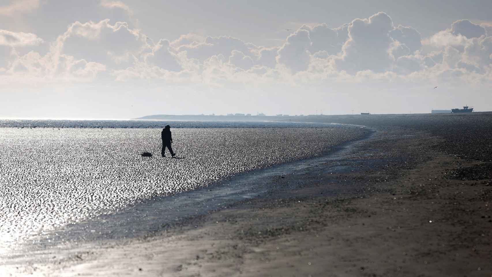 La playa de Dungeness, en Reino Unido, en diciembre de 2022.