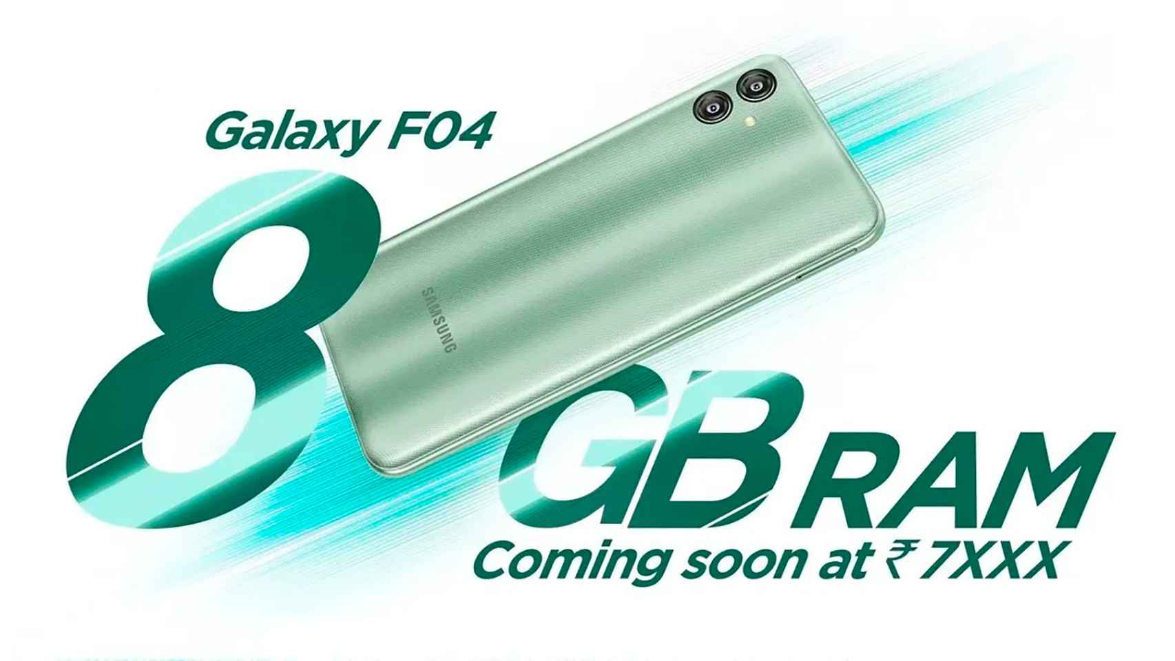 Los 8 GB de RAM del Galaxy F04 de Samsung son un gran reclamo para un gama de entrada