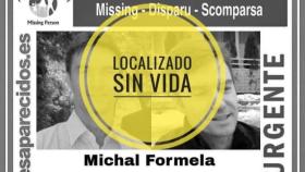Cartel de búsqueda de Michal Formela desactivado.