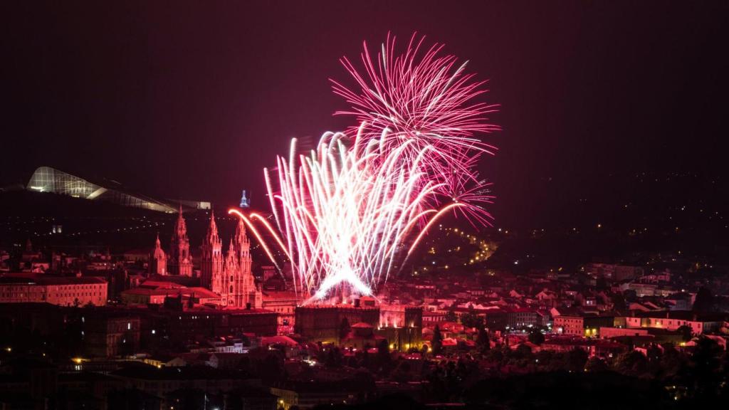 Fuegos artificiales en Santiago