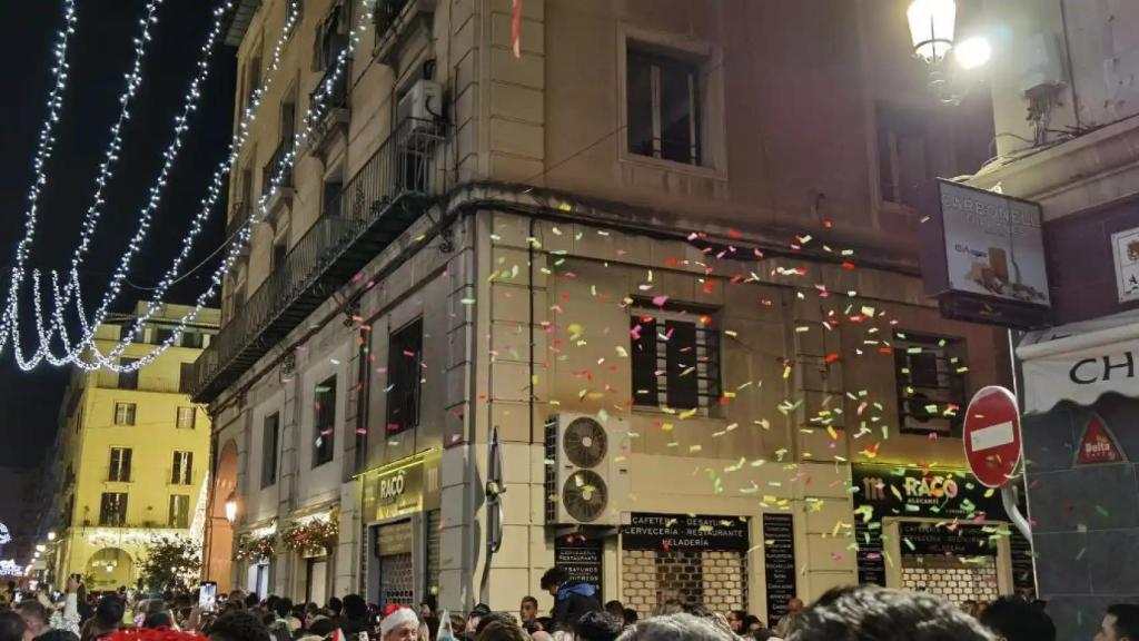 El momento de las campanadas en Alicante.