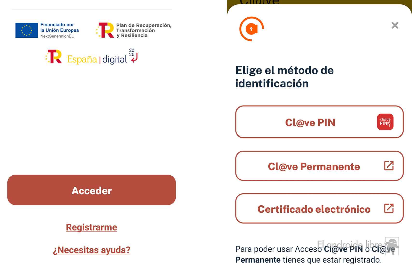 Una de las apps que exige el certificado digital para las credenciales