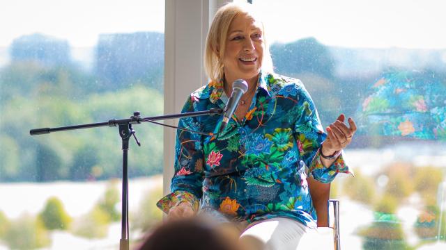 Martina Navratilova, en un evento de la WTA en 2022