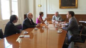 Chivite y Cigudosa, durante la reunión con los responsables de la Universidad de Buenos Aires.