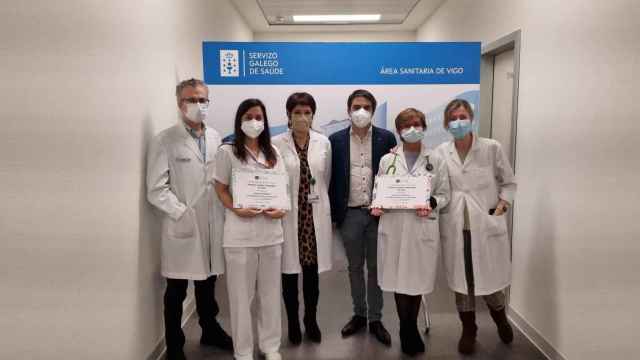 Profesionales de la unidad de fibrosis quística del hospital Álvaro Cunqueiro en Vigo.