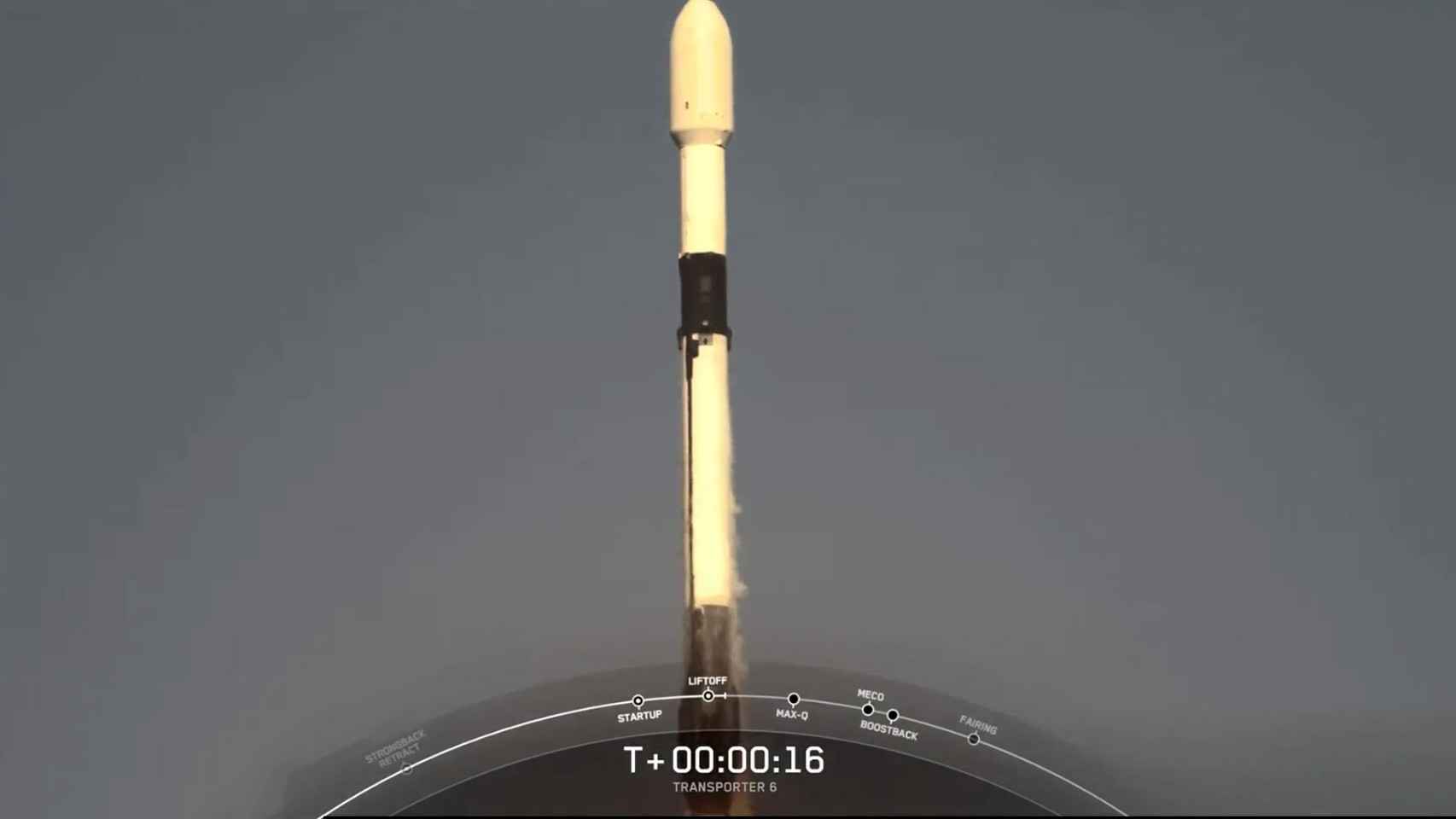 Falcon 9 despegando.