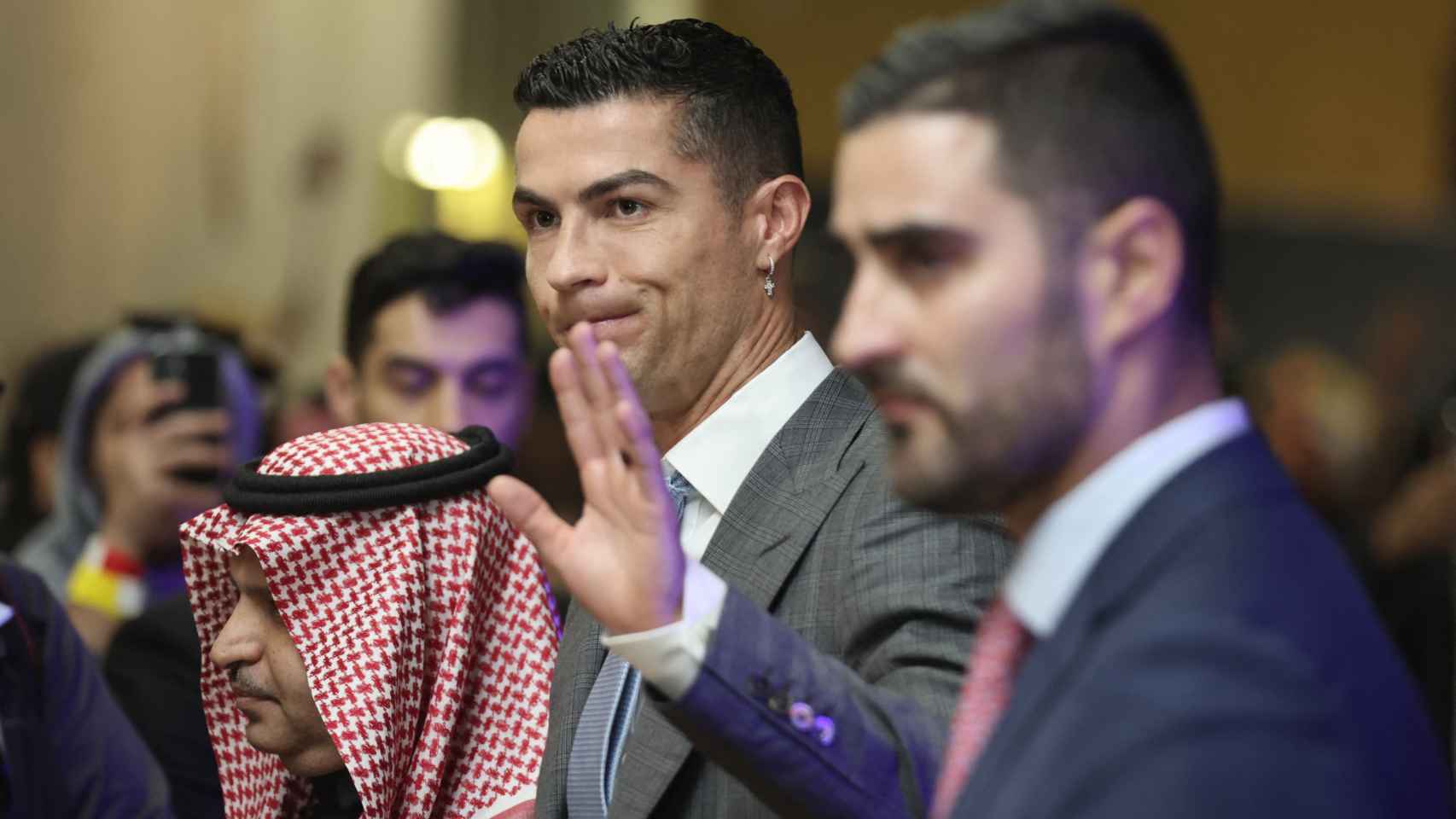 Cristiano Ronaldo, durante su presentación como nuevo futbolista del Al-Nassr de Arabia Saudí