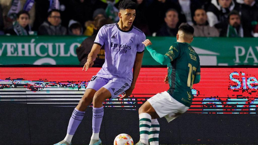 Álvaro Rodríguez, durante el Cacereño - Real Madrid de la Copa del Rey 2022/2023