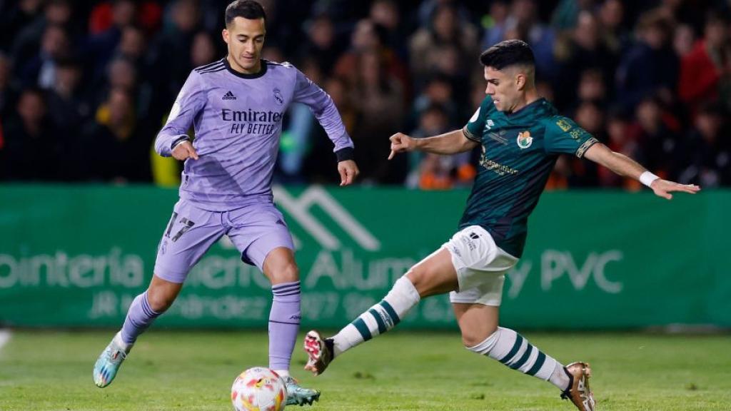 Lucas Vázquez, durante el Cacereño - Real Madrid de dieciseisavos de final de la Copa del Rey 2022/2023