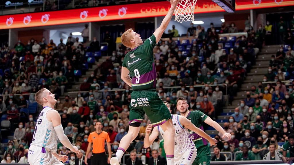 Alberto Díaz durante un partido del Unicaja de Málaga