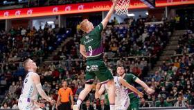 Alberto Díaz durante un partido del Unicaja de Málaga