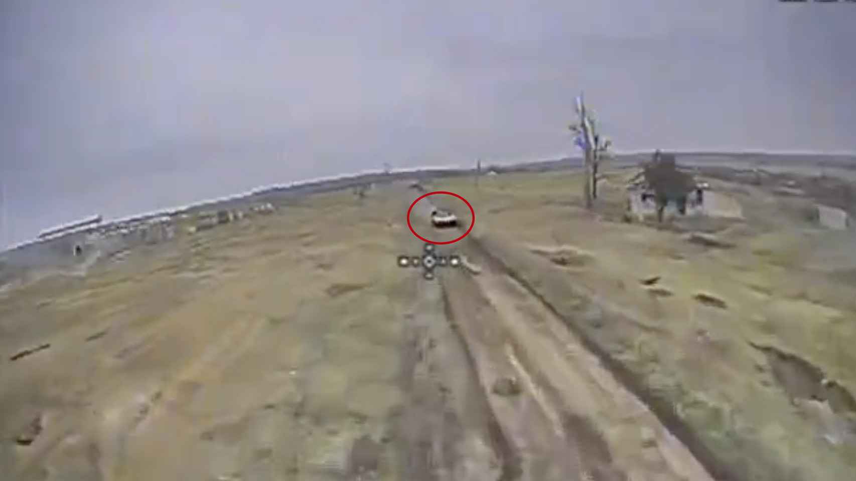 Captura de pantalla del vídeo del ataque del dron.