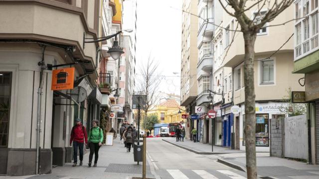 Árboles y zonas verdes en la calle de la Torre y en la avenida de Hércules.