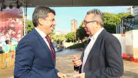 Carlos Mazón y Toni Pérez, en la reunión de este miércoles en Benidorm.