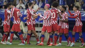 Los jugadores del Atlético de Madrid, celebrando un gol en la Copa del Rey 2022/2023