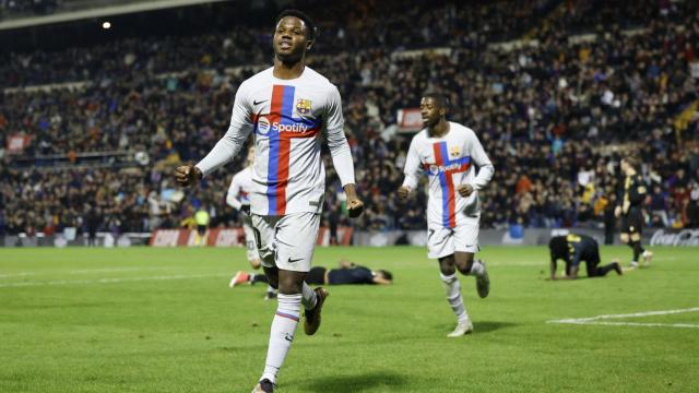 Ansu Fati su gol en Copa del Rey ante el Intercity