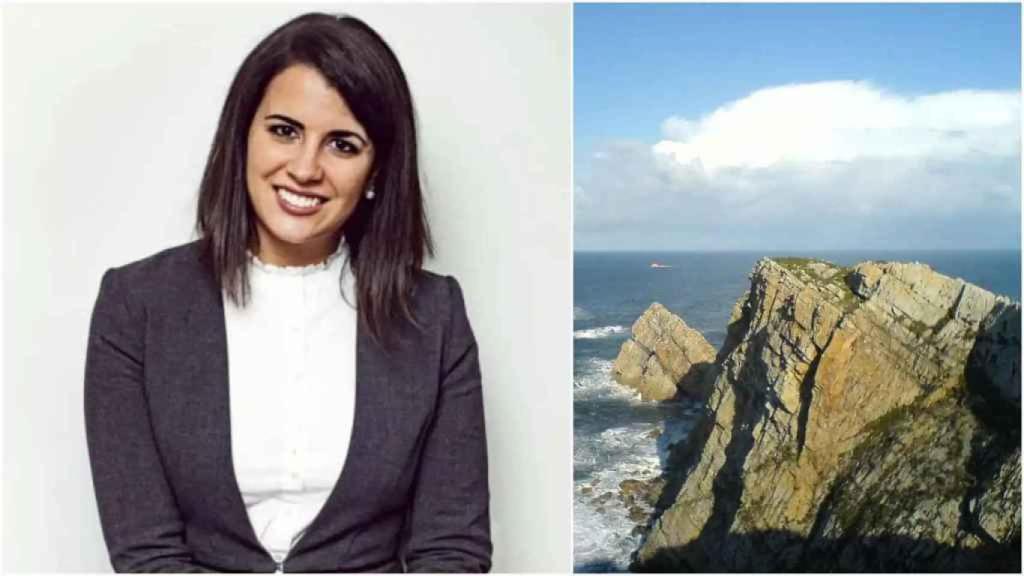 A la izquierda, Sandra Bermejo. A la derecha, el Cabo de Peñas.