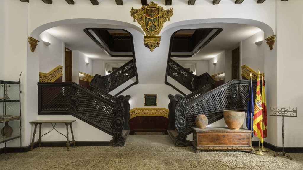 Escalera imperial en el hotel Matutano-Daudén.