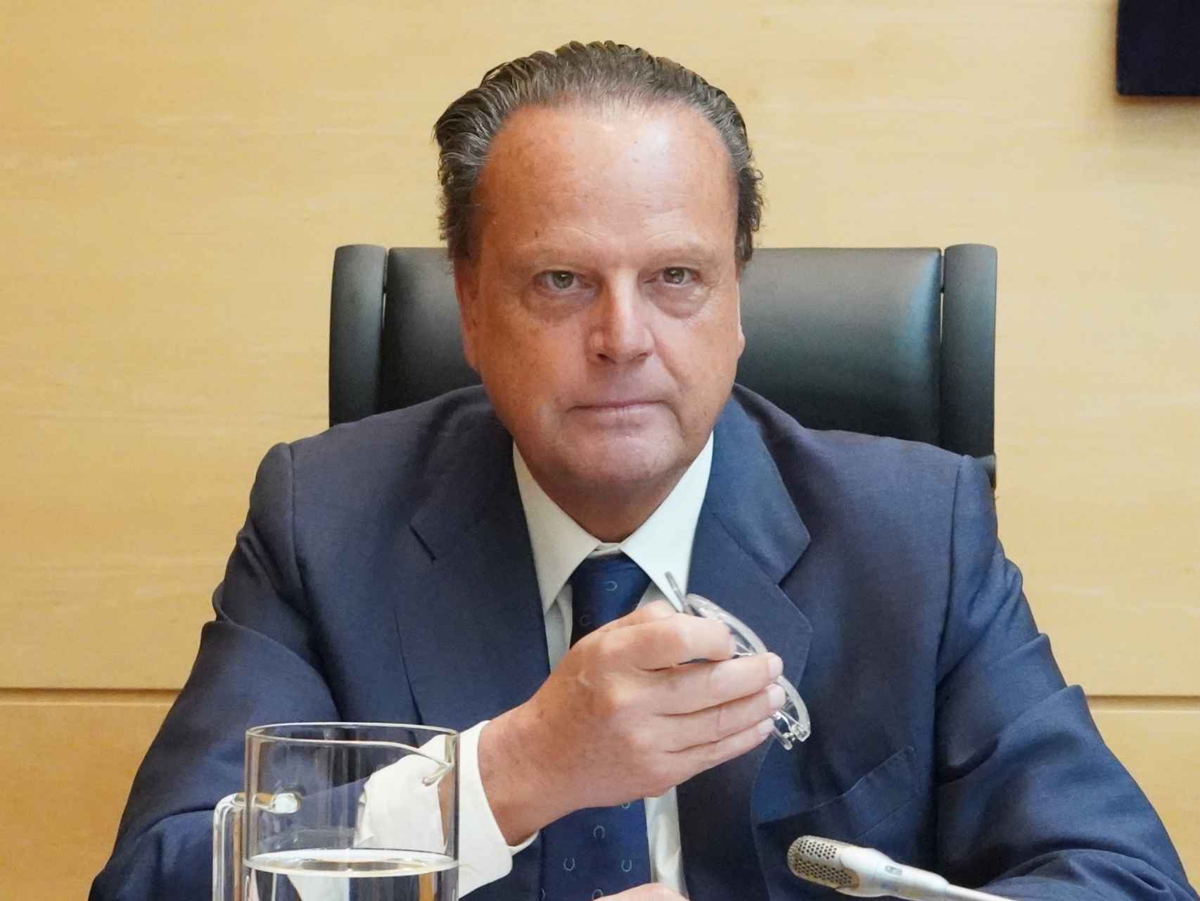 El presidente del Consejo de Cuentas, Mario Amilivia, durante una comparecencia en las Cortes.