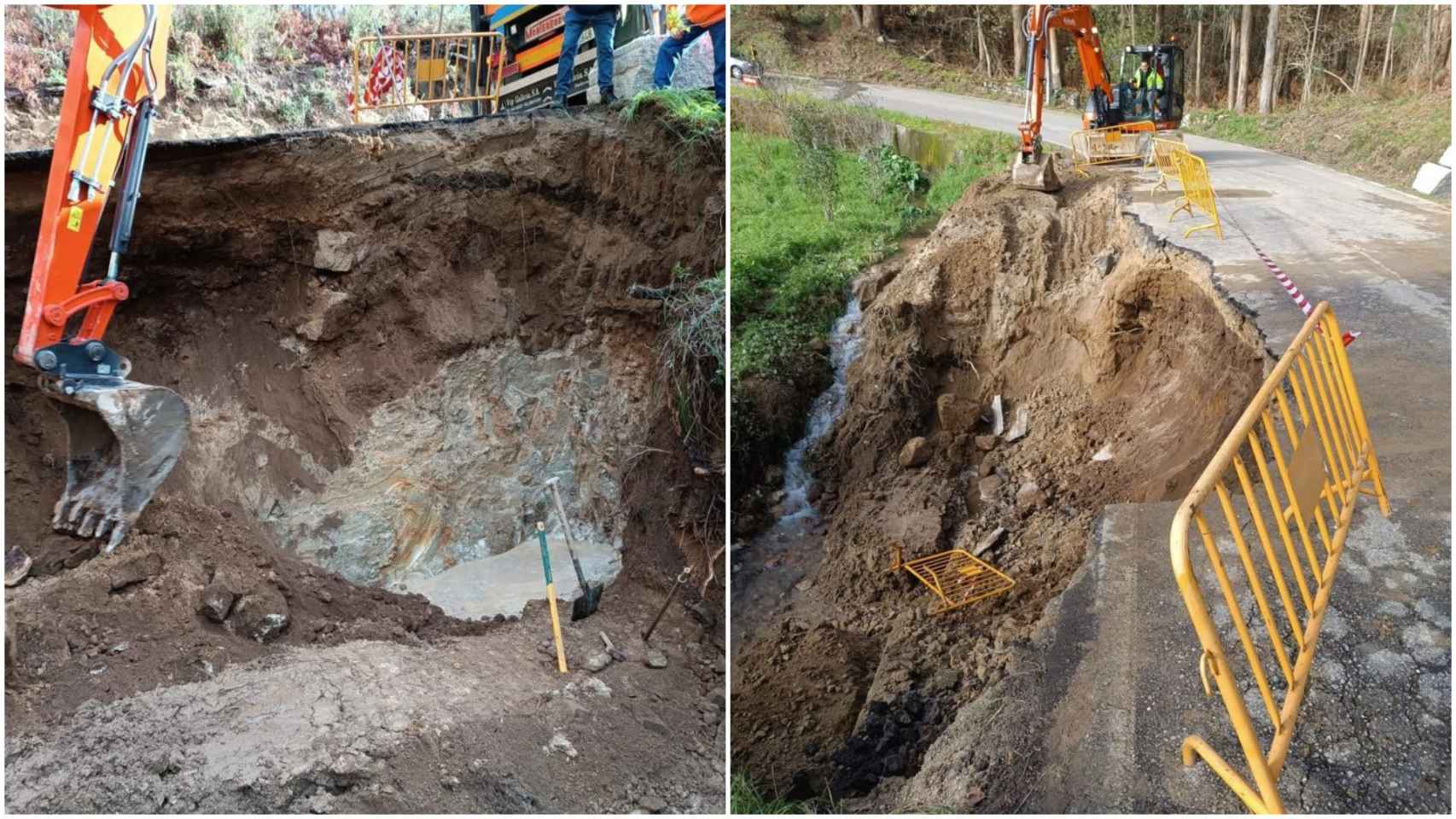 Obras en la EP-2102 Nigrán-Vincios.