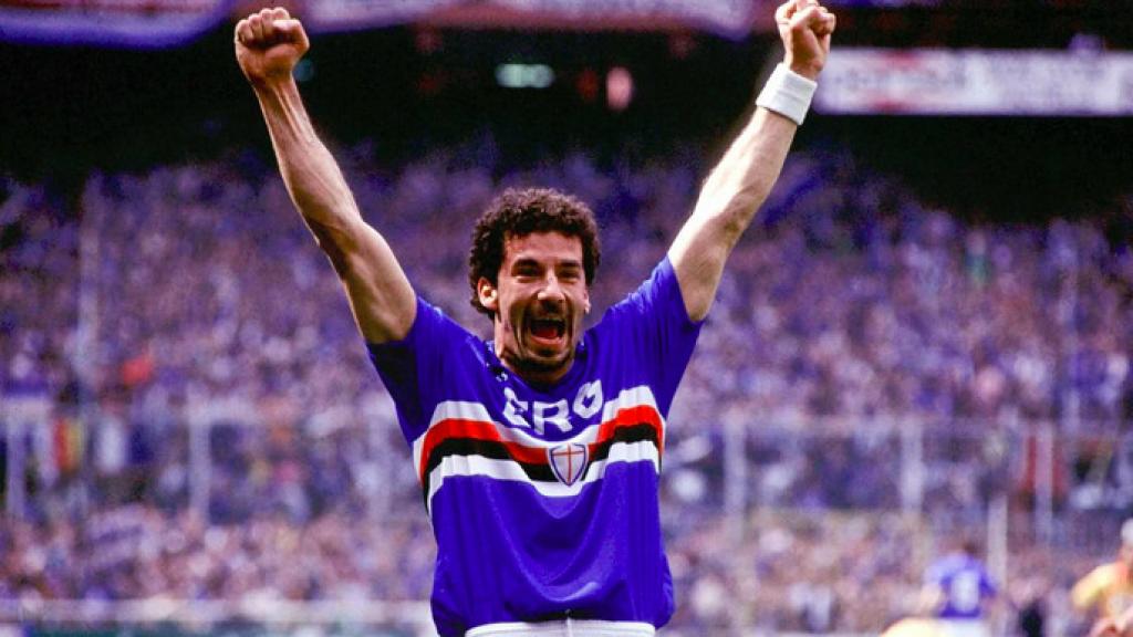 Gianluca Vialli, con la Sampdoria