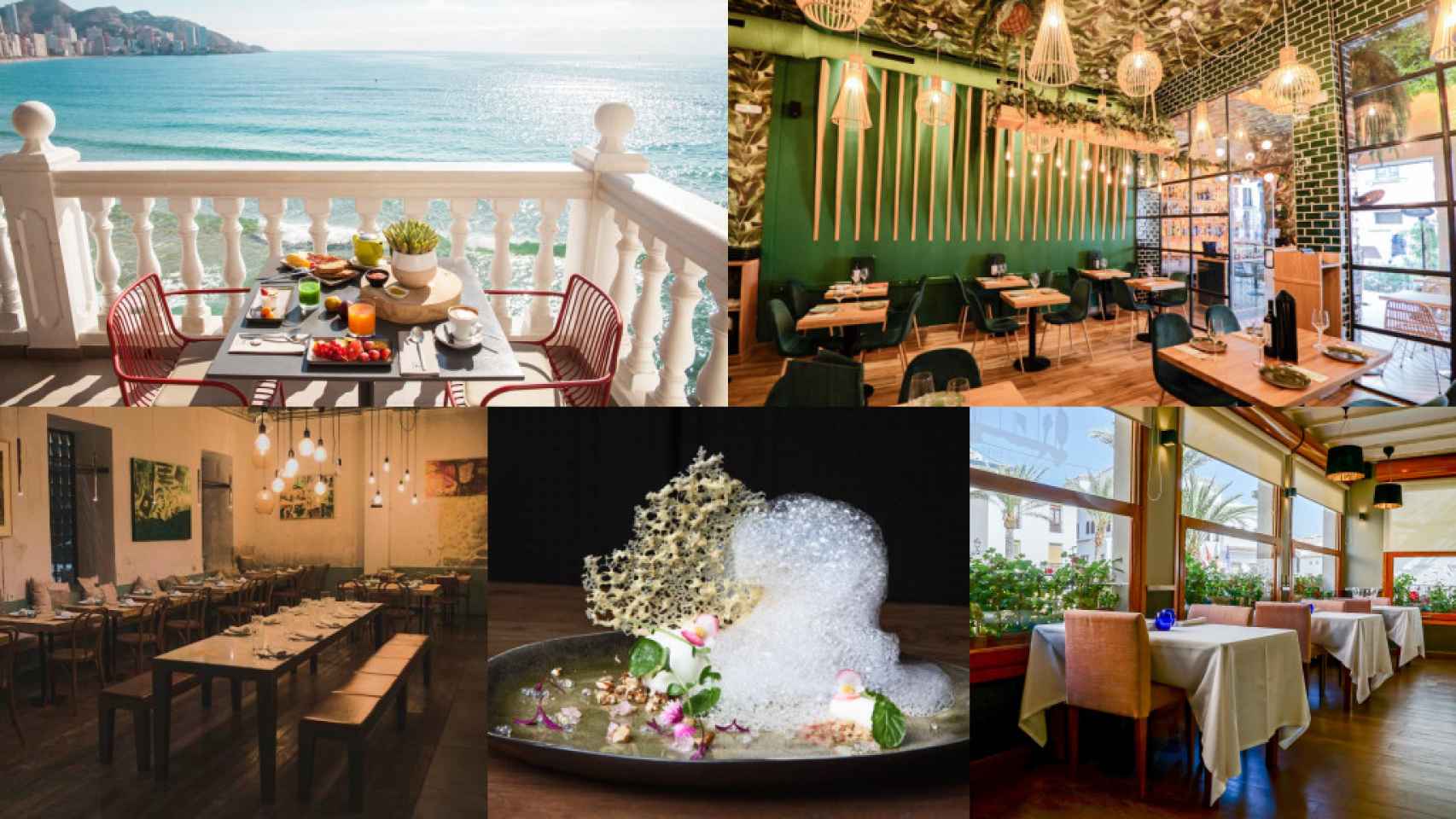 Cinco imágenes de los restaurantes favoritos del año en la provincia de Alicante.