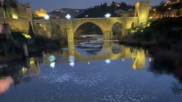 Imagen del río Tajo a su paso por Toledo este jueves 5 enero. Foto: Toledo Olvidado