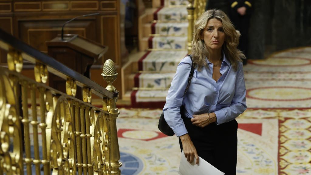 La vicepresidenta Yolanda Díaz, en el Congreso de los Diputados.