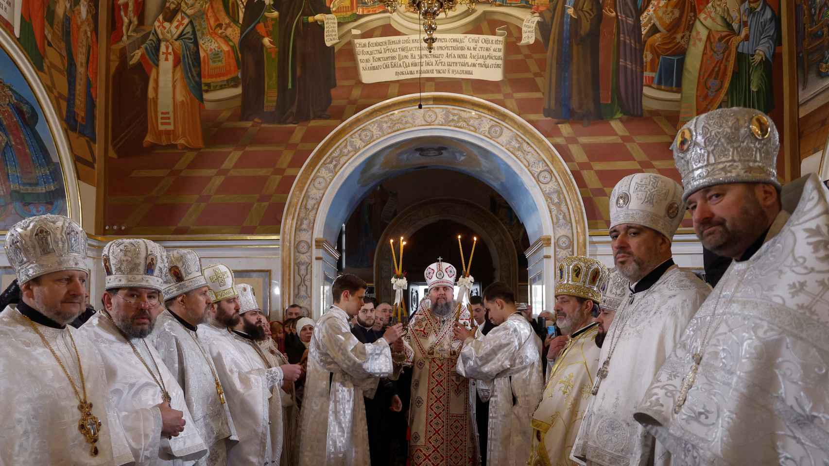 Celebración navideña ortodoxa en Kiev