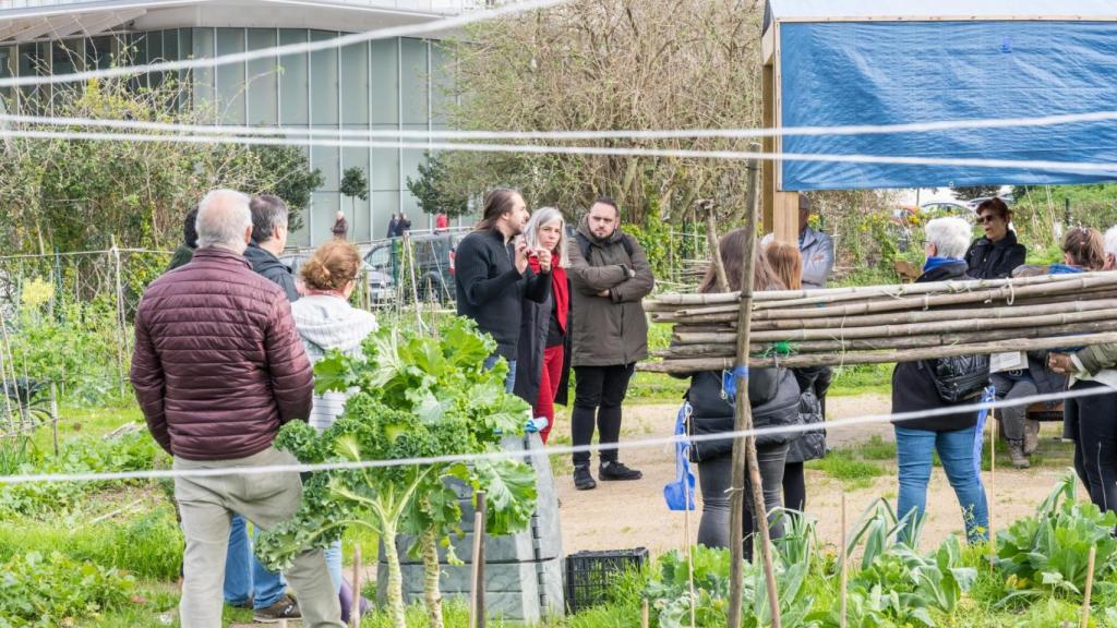 Visita a los huertos urbanos de A Coruña.