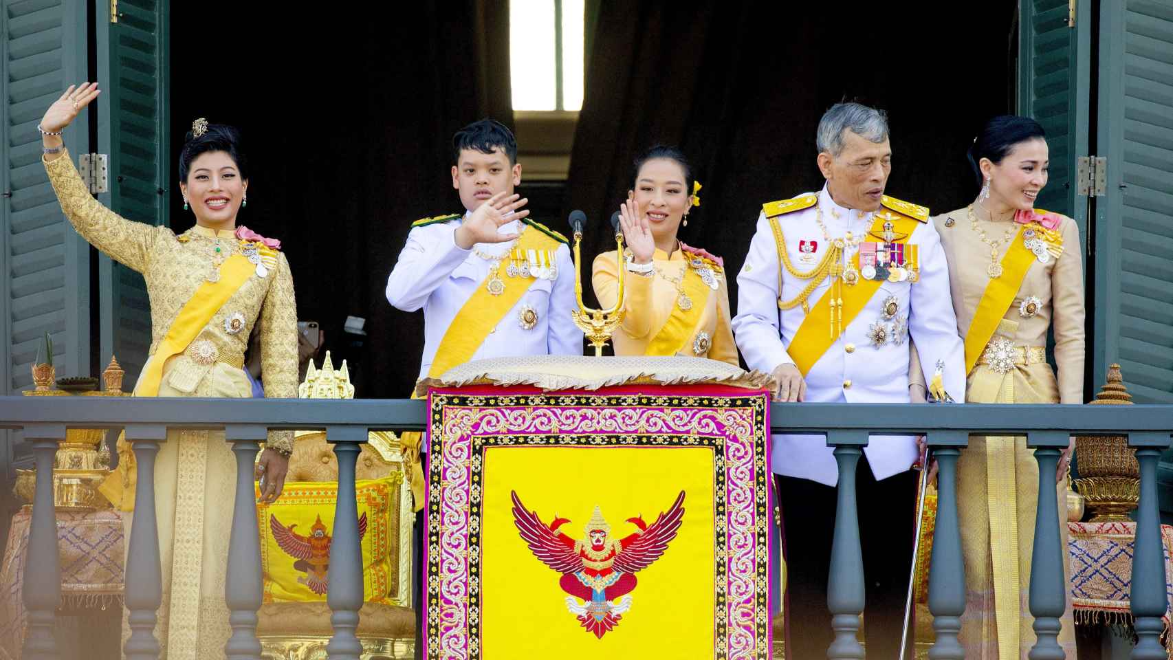 La Familia Real de Tailandia, en un acto oficial en 2019.
