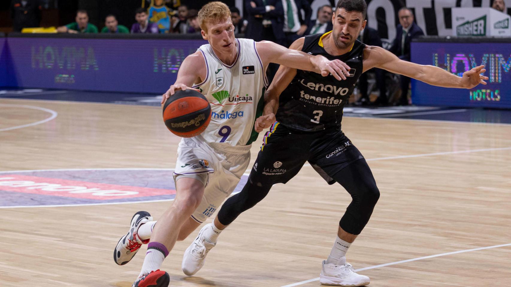 Alberto Díaz durante el Lenovo Tenerife vs. Unicaja