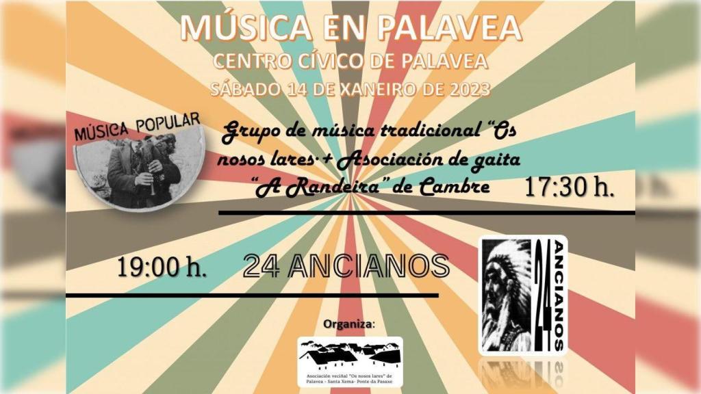 Cartel de los conciertos de Palavea.