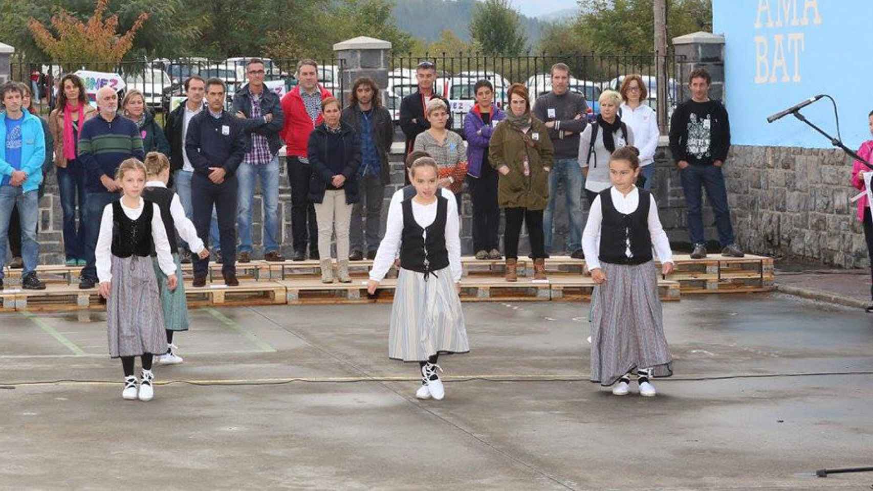 El acto 'Nafarroa Oinez' de 2015, en Baztan, Navarra.