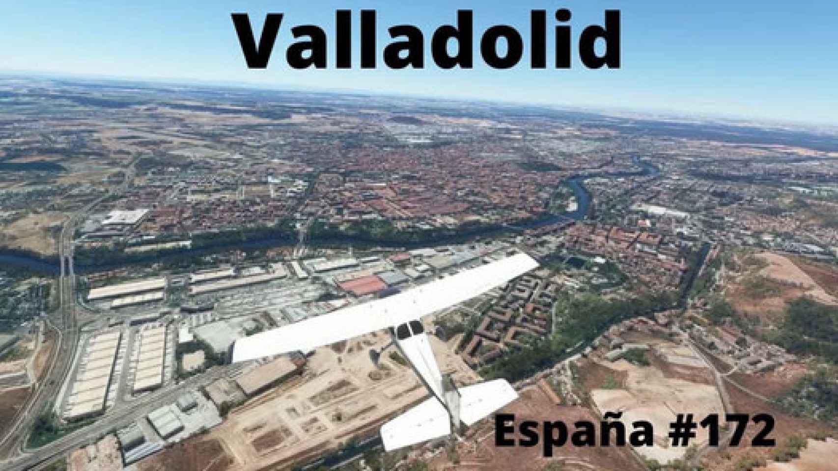 Joaquín Gelmini sobrevolando Valladolid