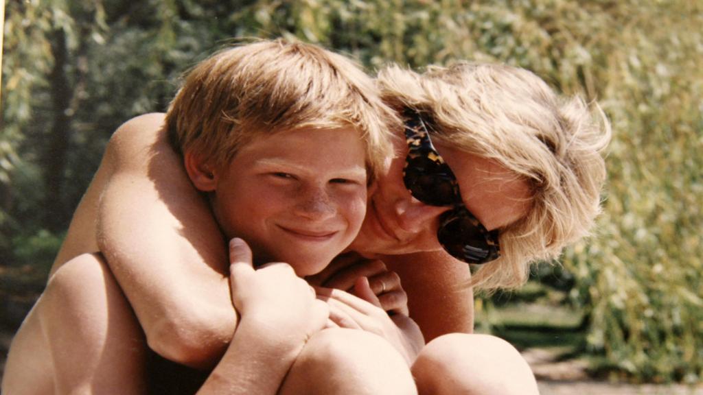 Diana de Gales y Harry de Inglaterra en una imagen de los años 90.