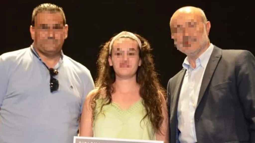 Belén, durante la recogida de un premio a su hermana.